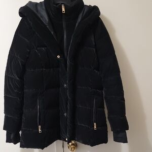 Michael Kors Black Hooded Puffer Coat
